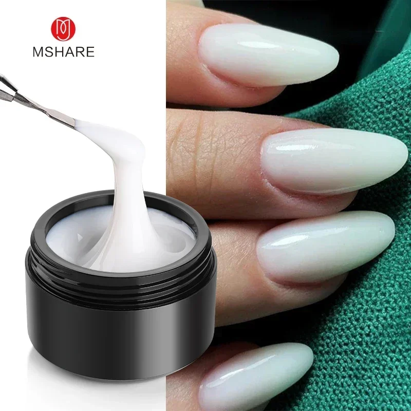 MSHARE 50 ml Natural Nails Gel Builder Nalil Tpo Free Selbstnivellierendes Gel für die Nagelverlängerungskonstruktion Pink Shade UV-LED-Gel