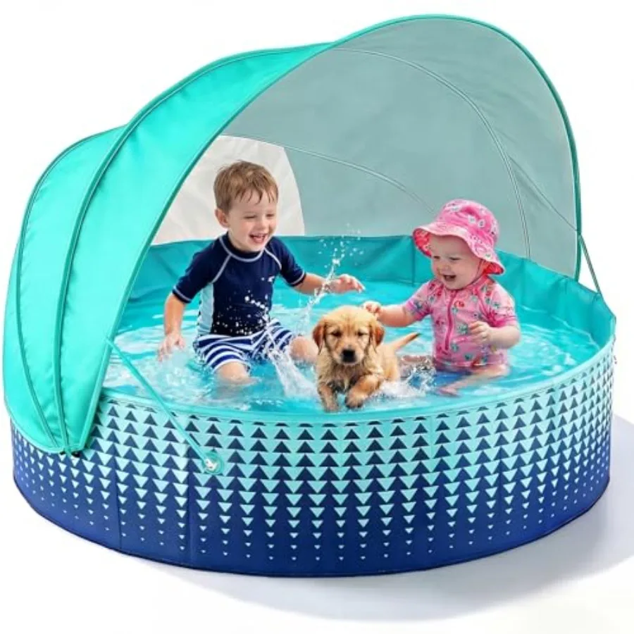 

Детский бассейн с навесом - Складной бассейн для младенцев и малышей с тентом, пляжный шатер-бассейн для плавания и игр в воде