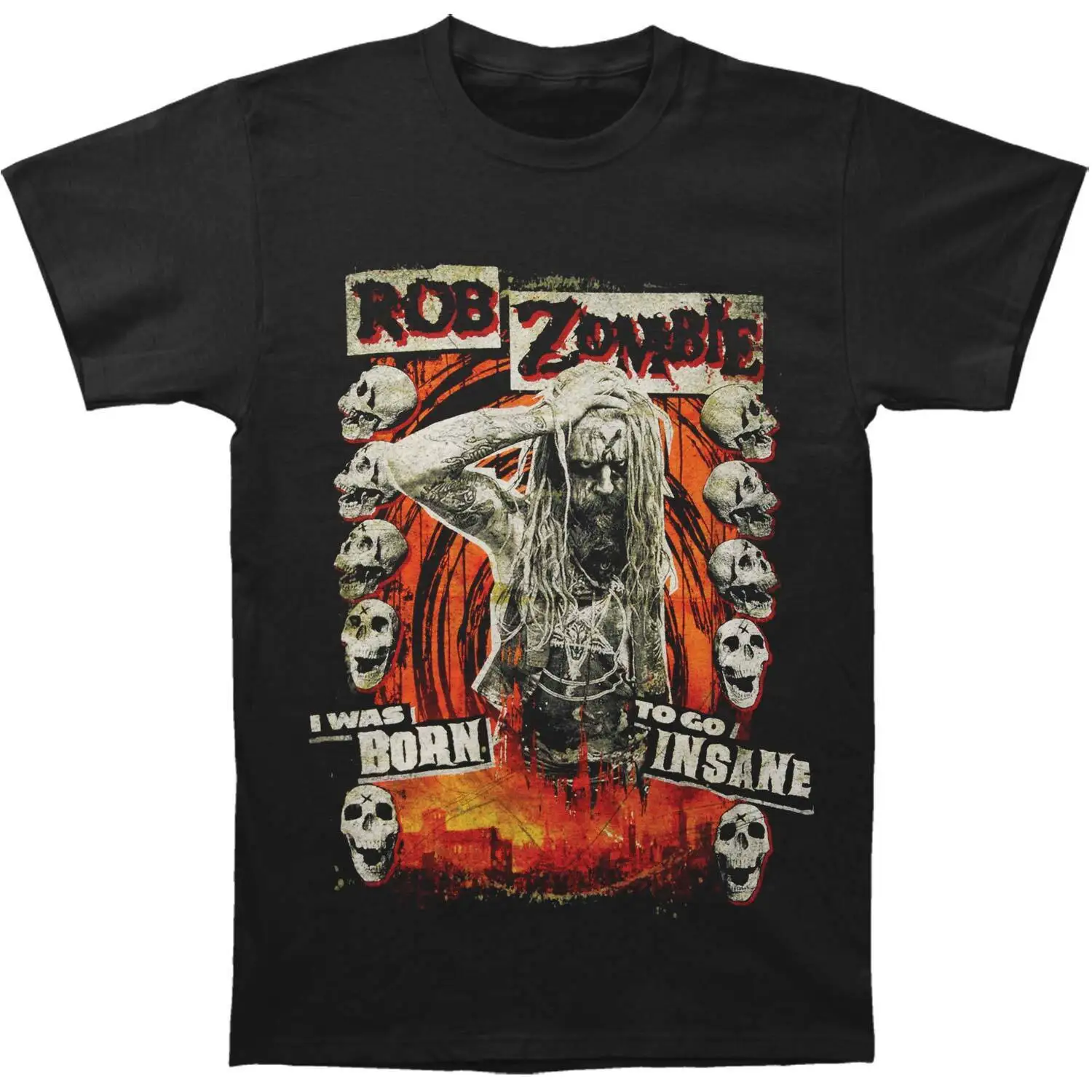 

Men's Rob Zombie Born To Go Insane Slim Fit T-shirt X-Large Black