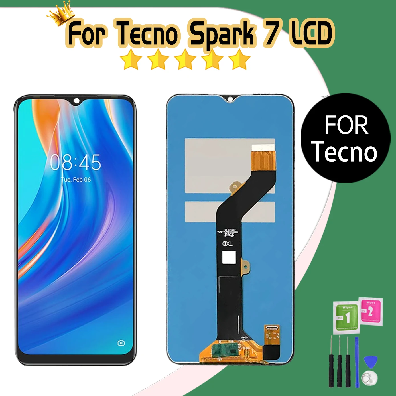 

6,5 "для Tecno Spark 7 KF6J KF6N ЖК-дисплей с дигитайзером сенсорного экрана для Tecno Spark7 ЖК-дисплей KF6 KF6H KF6i KF6m KF6n KF6k в сборе