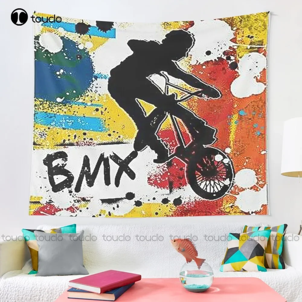 Paint Wall Bmx Art Tapestry Hip Hop Tapestry Tapestry Wall Hanging For Living Room Bedroom Dorm Room Home Decor Wall Covering