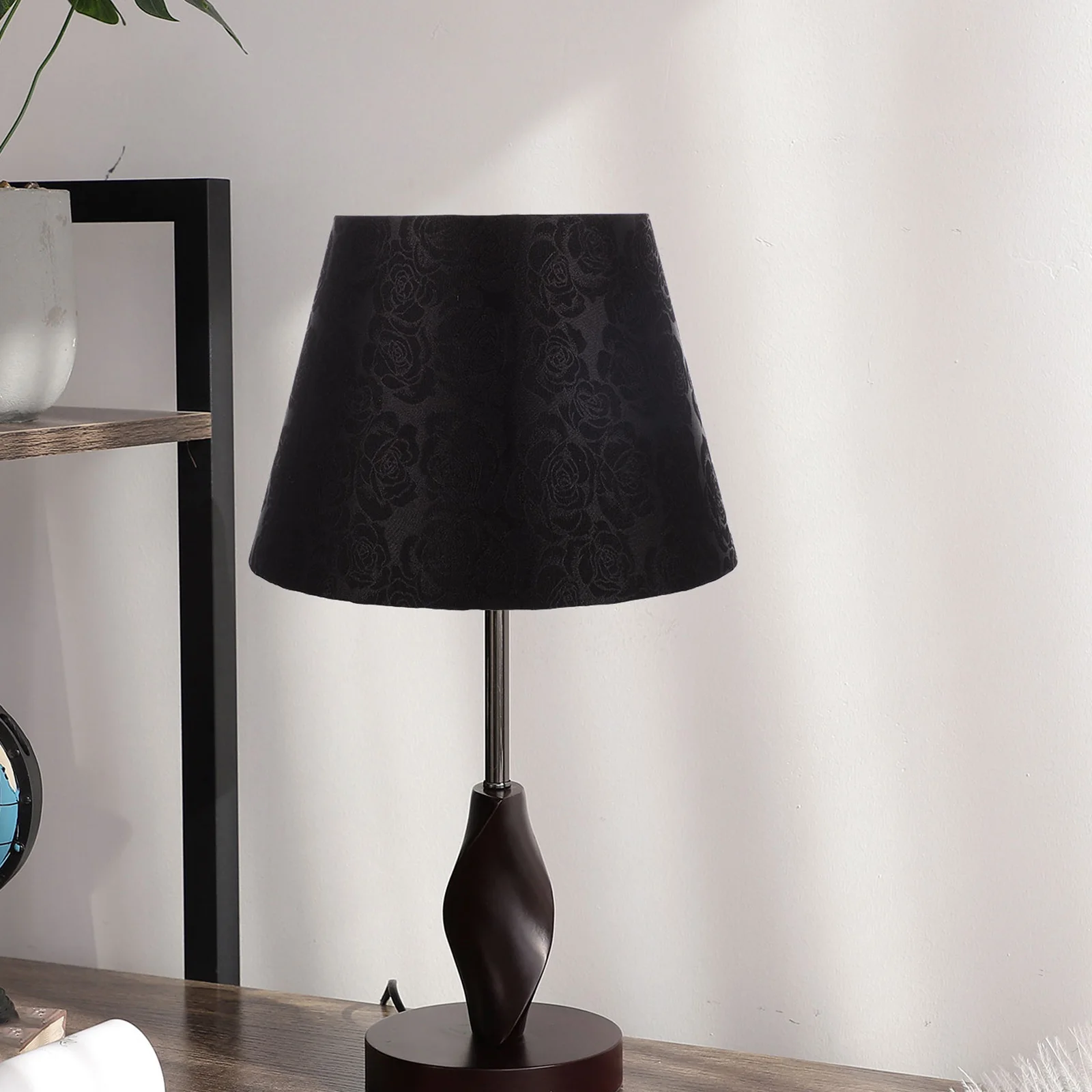 

Embroidered Lampshade Cloth Light Covers Home Decor Dust Proof Sturdy Structure Bedroom Living Room Study Office Flower Jacquard