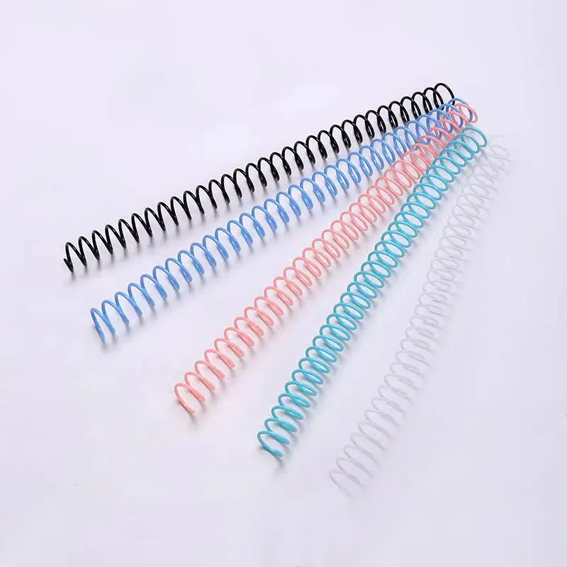 5pcs/Lot 16mm Colorful Loose-Leaf Plastic Binding Ring Single Coil Spring Spiral PVC For Notebook School Office