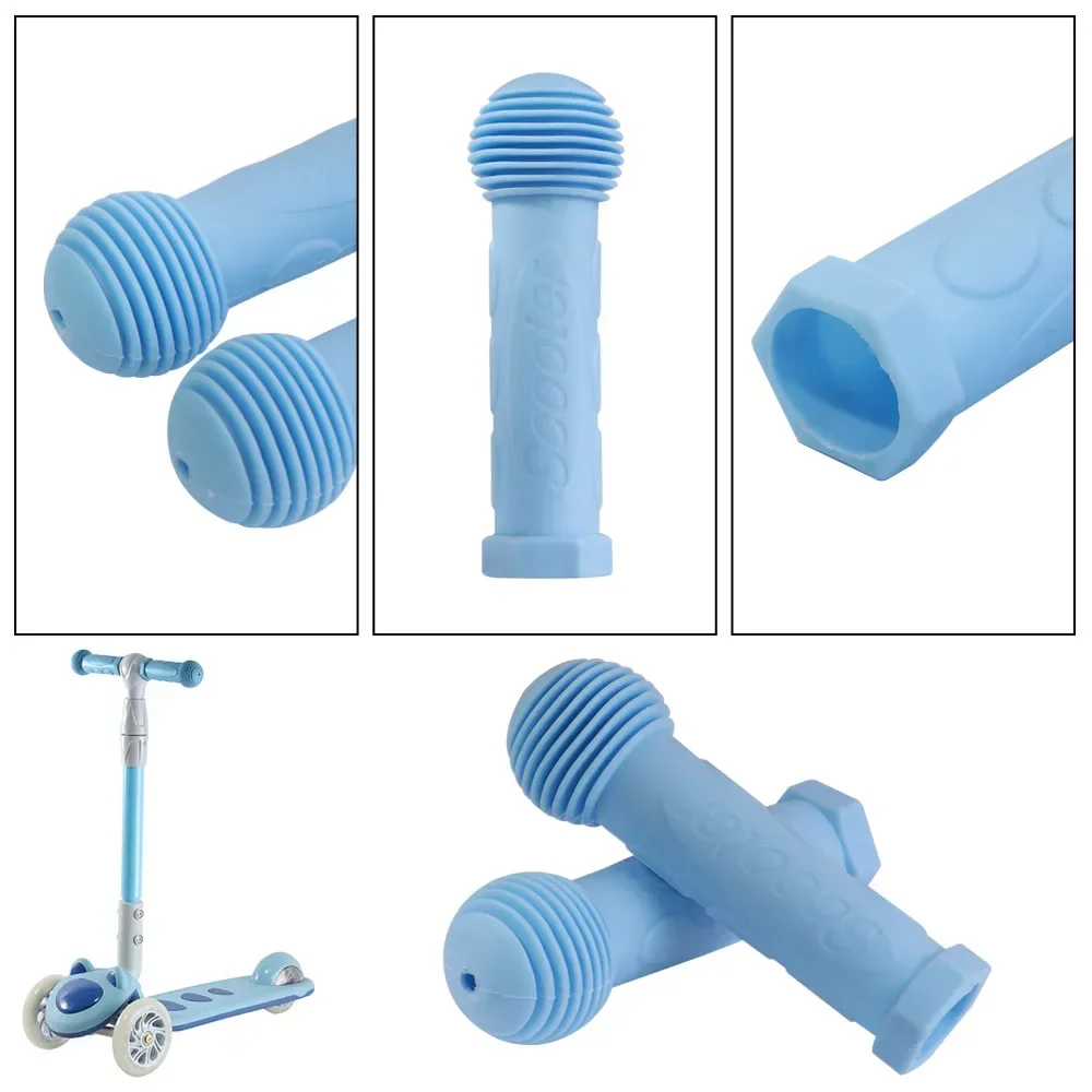 1 쌍 안티 슬립 핸들 바 그립 고무 자전거 보호 핸들 바 커버 어린이 자전거 어린이 스쿠터 세발 자전거 액세서리