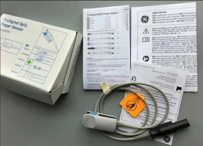 GE Original Datex-Ohmeda SpO2 Finger Sensor Reusable. REF: TS-F1-H