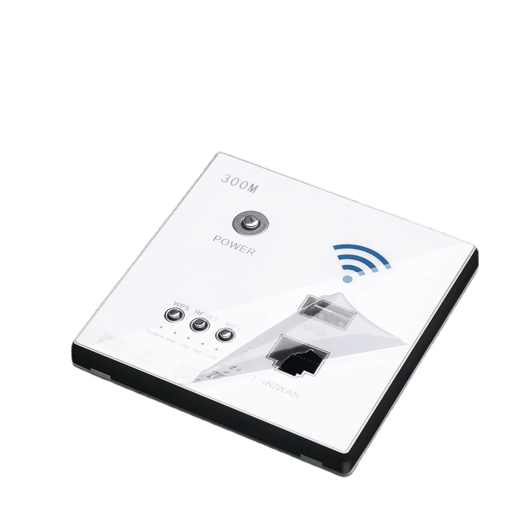 Imagem -04 - Tomada sem Fio Rj45 do Wifi da Parede do Painel de Vidro Tomada de Carregamento Esperto de Usb Roteador Encaixado 90220v do Wifi da Parede 300mbps da Alimentação 250v