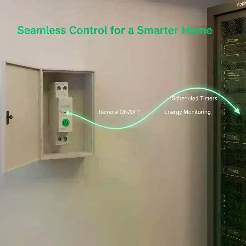 Smart Switch Energy Meter kWh Metering Monitoring Circuit Breaker Timer Relay Remote Control Overvoltage Overload