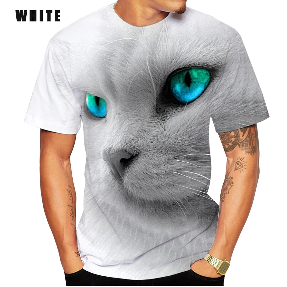 Super Cute 3D Cat Printed Cool T-Shirt  New T-shirt Men Fashion Summer Casual Short Sleeve Round Neck 3d Printed T-shirt