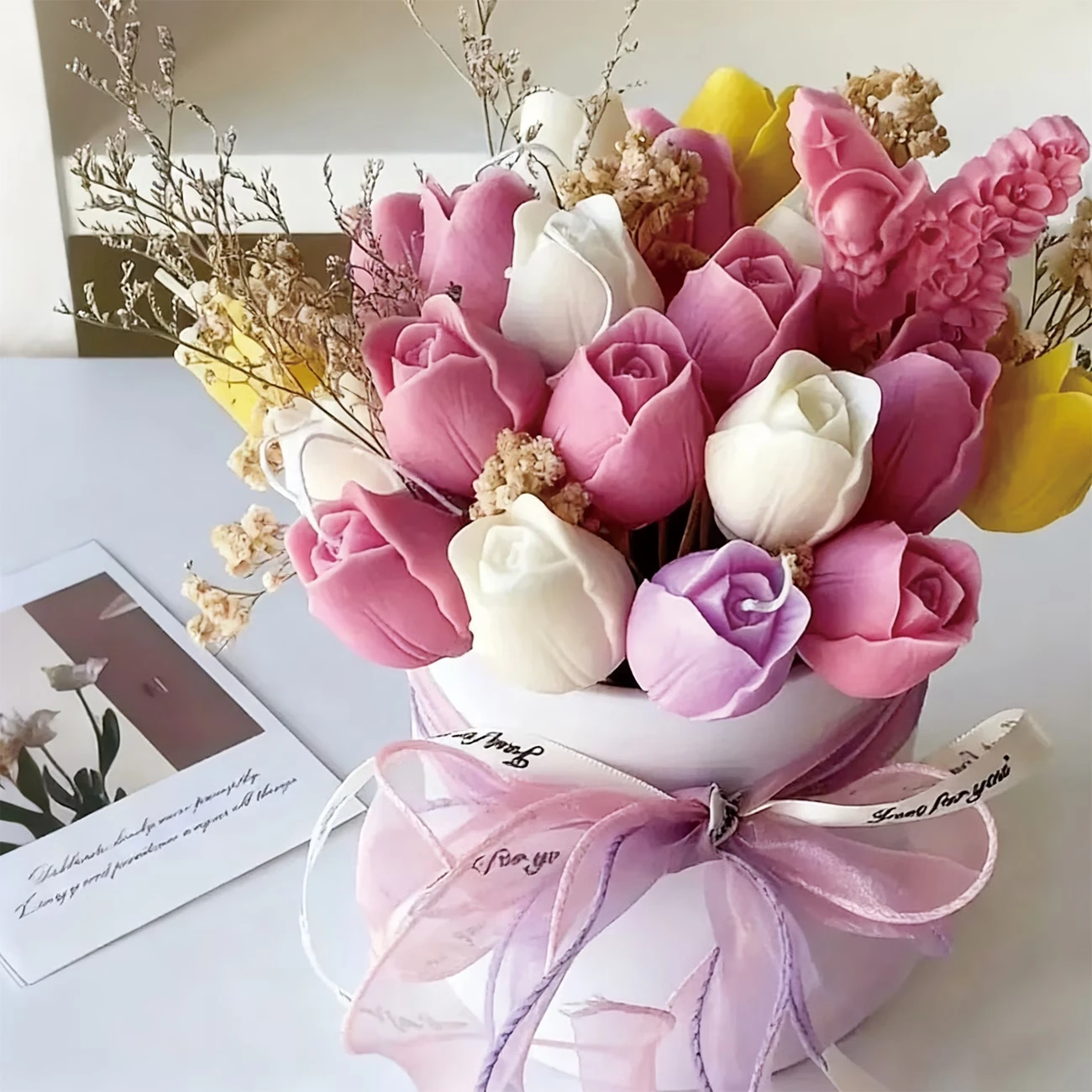 

Набор из 6 силиконовых форм для свечей в виде тюльпанов, 3D-формы для цветов, для изготовления ароматических свечей, мыла, смолы, гипса, для домашнего декора