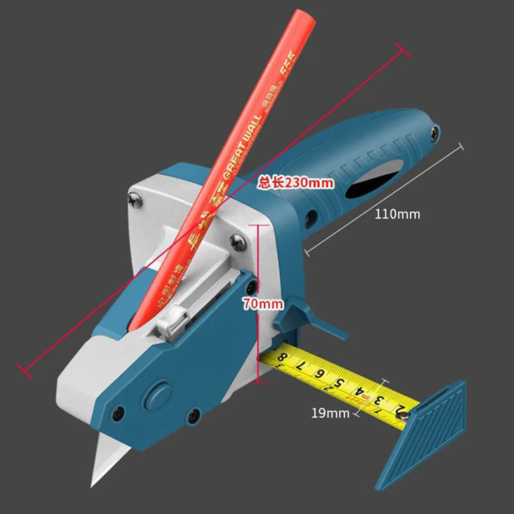 STONEGO Manual Gypsum Board Cutter - Multifunctional Hand Tool with Tape - Effortlessly Cut and Mark Drywall