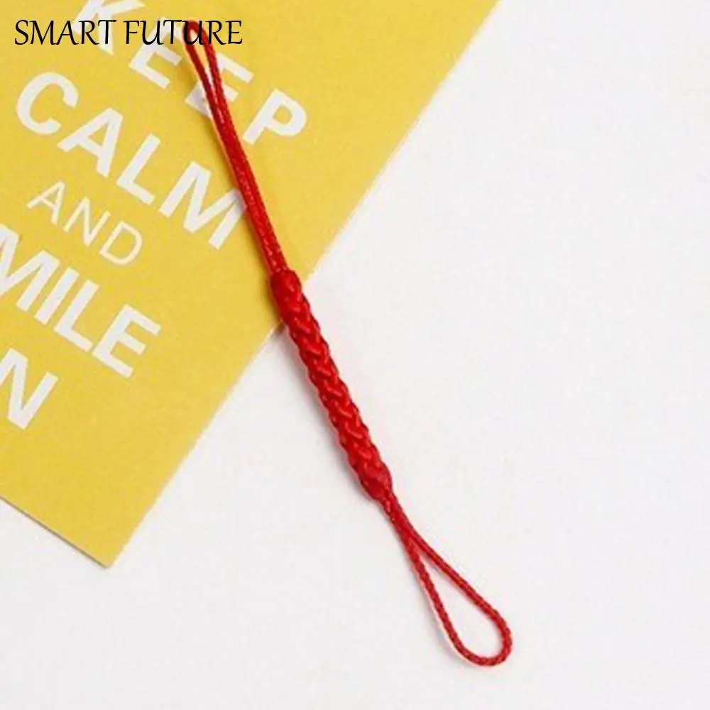 

Hand Knitted Diy Phone Rope Key Lanyard Double Ended Phone Strap Solid Color Woven Phone Lanyards Diy Handmade