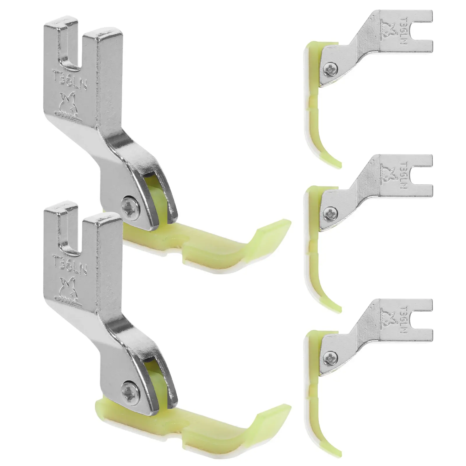 

5pcs Sewing Machine Presser Foot Plastic Presser Feet For Industrial Single Needle Machines Lightweight Fabric Replacement