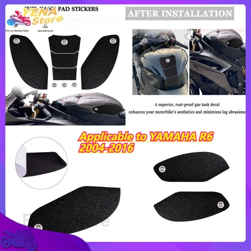 

Applicable to YAMAHA R6 2004-2016 Fishbone Anti Slip Protection Side Decal R6 Motorcycle Tank Sticker