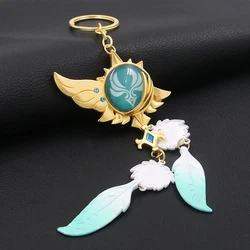 Genshin Impact 1:1 Eye Of Original God Venti Keychain Venti Cosplay Anime Luminous Key Chains Backpacks Accessories Gifts