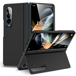 Black Kickstand Hard Case for Samsung Galaxy Z Fold 6 4 5G Fold4 Fold6 fold 5 3 fold5 fold3 Folding Cover Cases