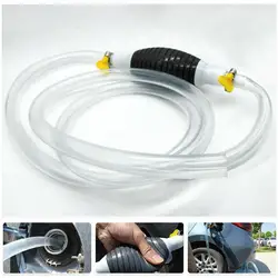 PVC Manual Oil Pump Gasoline Suction Device Fuel Pump Car Saver Oil Suction Transfer Cup Gasoline Diesel Siphon Hose 1.3 Kits