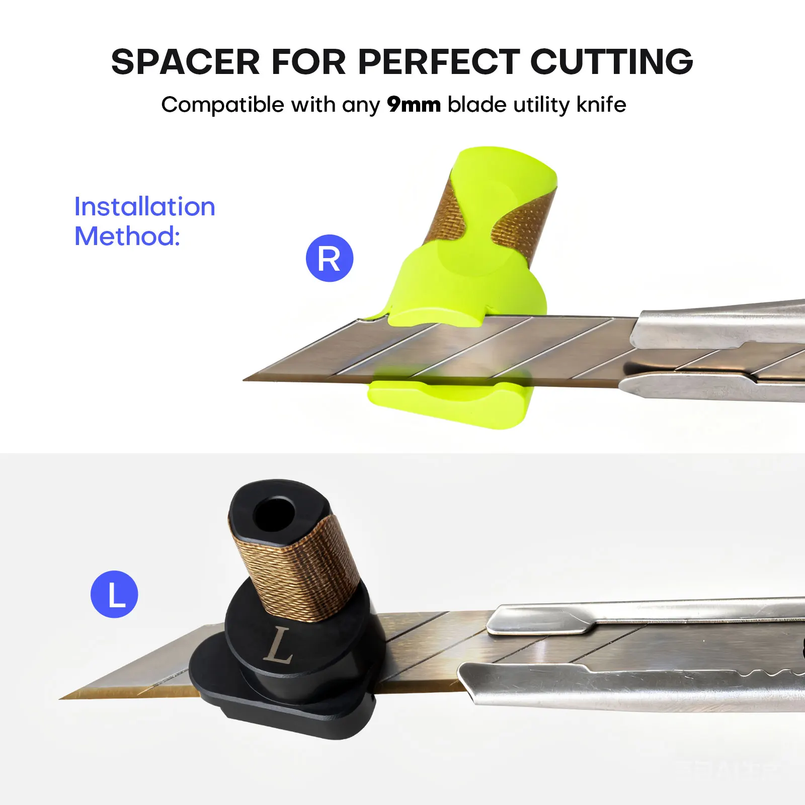 FOSHIO 2/7mm Distance Edge Cutting Guider Left/Right Magnetic Covers For Utility Knife Blade Car Film Tinting Wallpaper Slitting