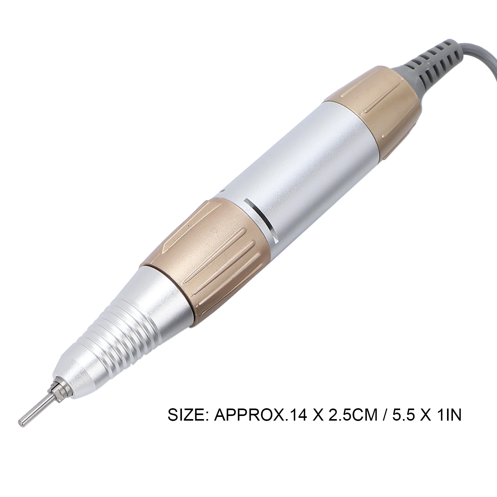 Nail Drill Replacement Handle Electric Nail Drill Machine Handle 35000rpm Low Noise Low Heat Nail Drill Accessory Golden