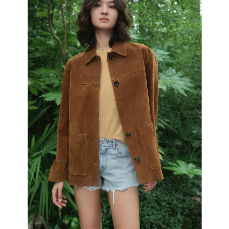 Hiver nouveau femmes Faion coupe-vent Long Sve Faux cuir Jaet manteau multi-buled revers Stand Fit dames vêtements d'extérieur