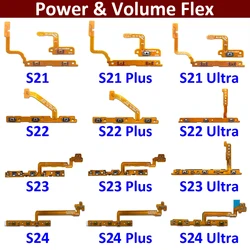 New For Samsung S20 S21 S22 S23 S24 Plus Ultra Fe Power On Off Volume Side Button Key Flex Cable Replacement Parts