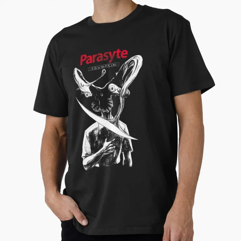 

MAXIM PARASYTE Dark devils Gift T shirt for Anime lover Large size Tops Manga Graphic Print Y2k Clothes Cartoon Tee
