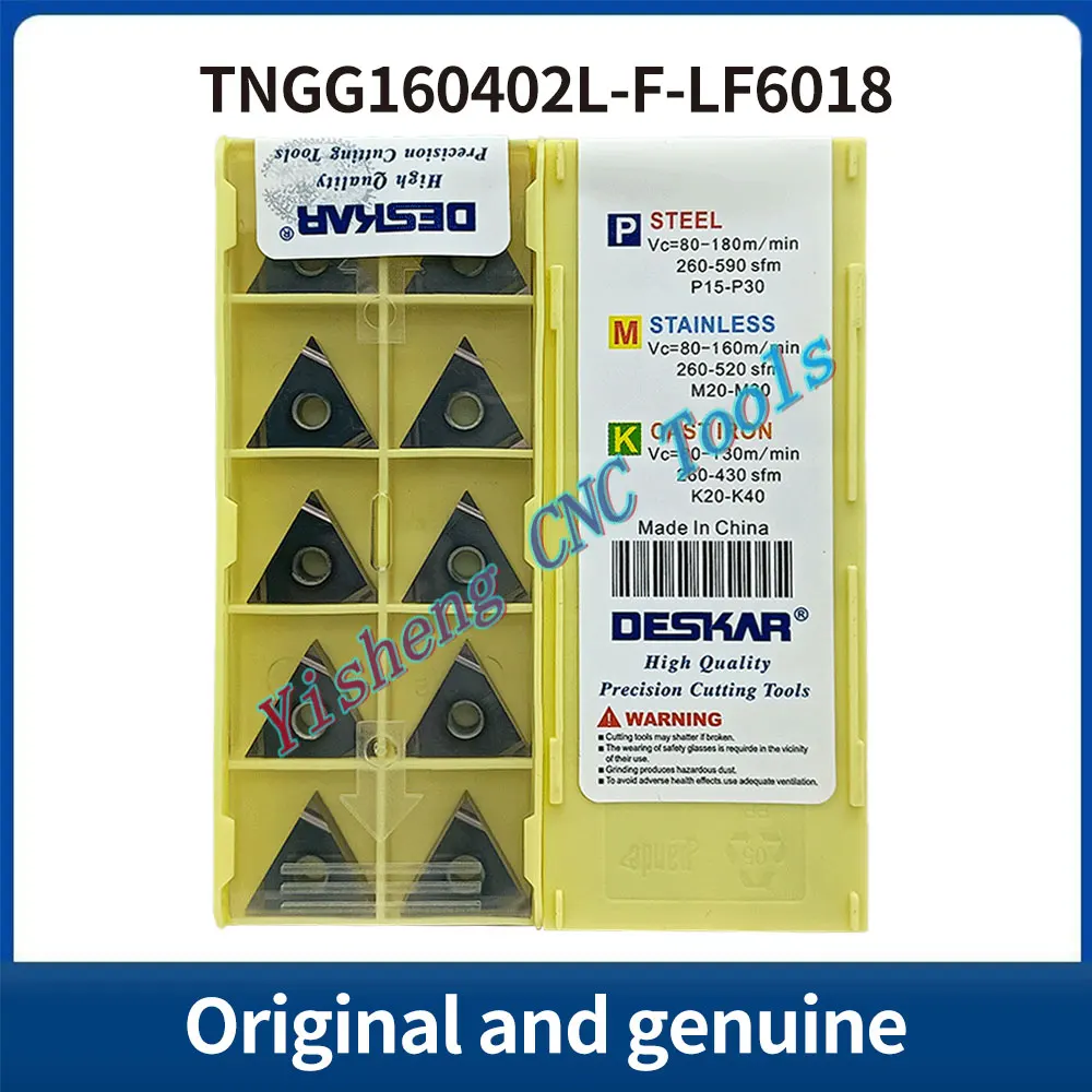 

DESKAR 100% Original TNGG160402L-F TNGG160402R-F LF6018 LF90 CNC cutting tool indexable threading carbide insert