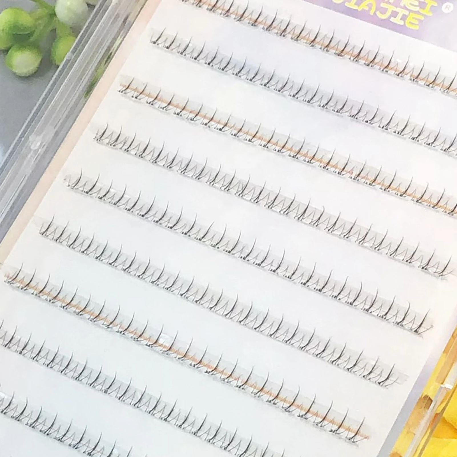 接着剤不要のナチュラルエア下まつげセグメント化された軽量リトルフレームクリアバンド下つけまつげアイラッシュメイクアップ