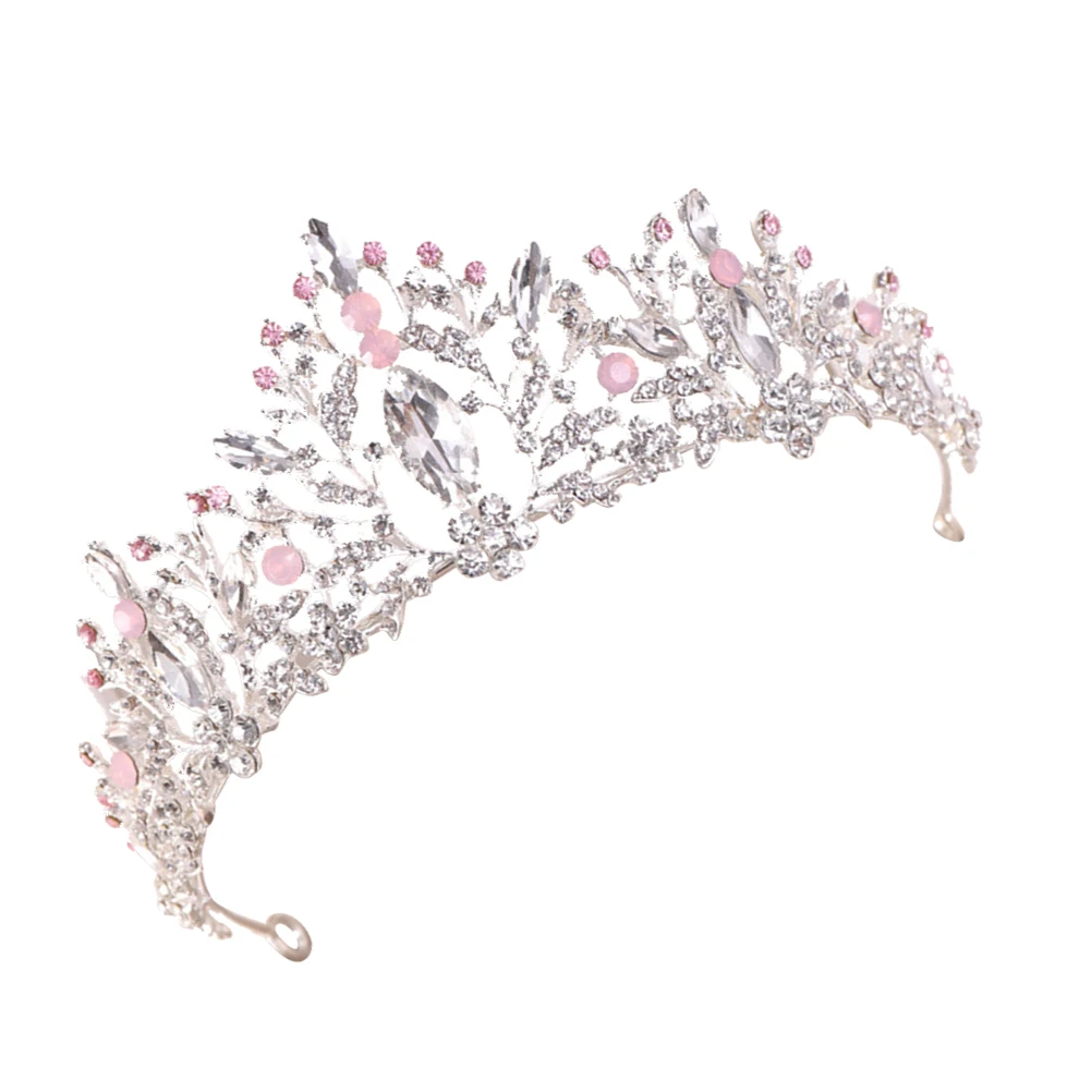 

Crystal Alloy Crown Headpiece Lightweight Wedding Tiara For Women Bridal Hair Ornament Fairy Engagement Party Accessory