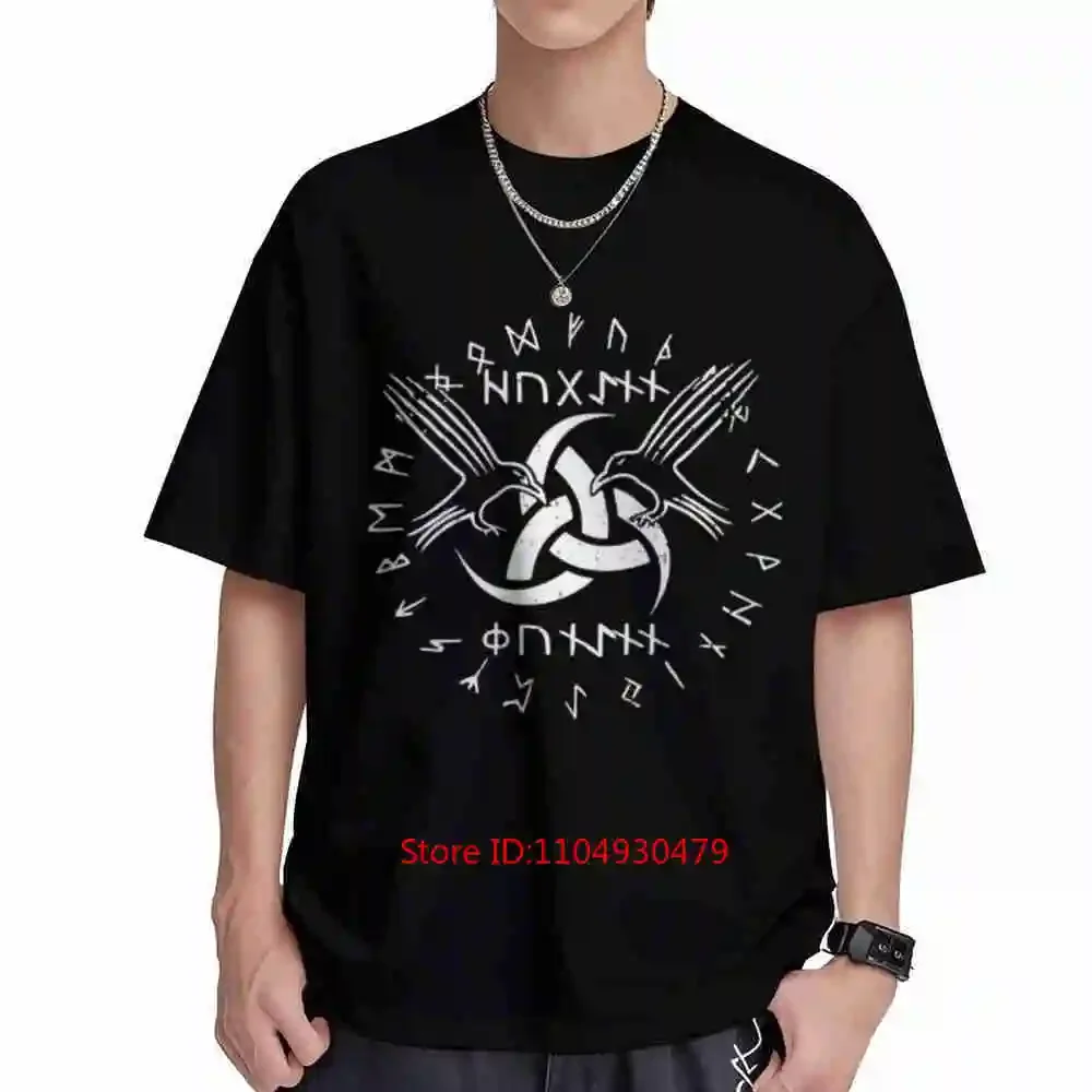 Nordic Ravens Wikinger Runen Und Raben Short Sleeve Tee 100% Cotton T-Shirt