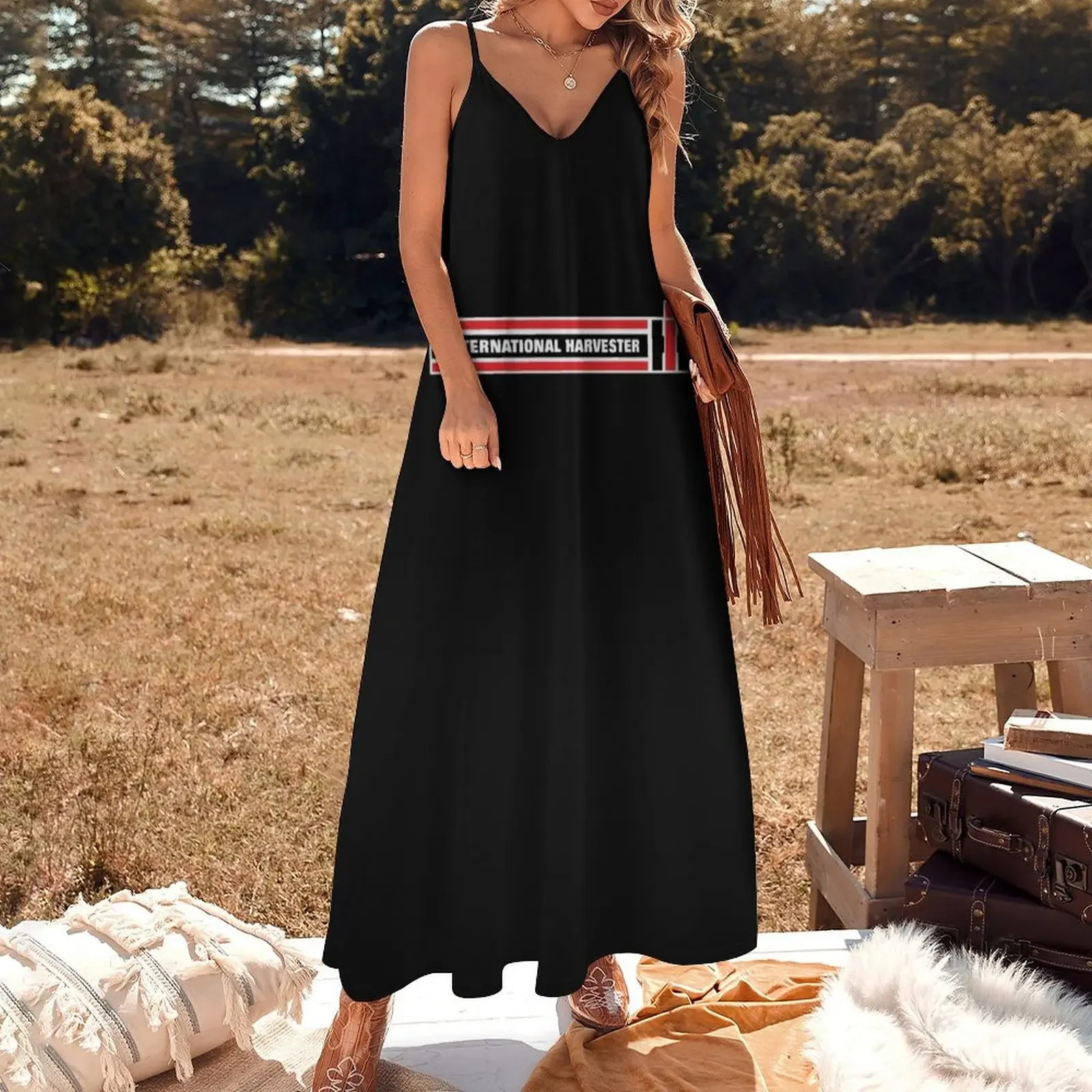 INTERNATIONAL HARVESTER STRIPES LOGO Classic T Shirt Sleeveless Dress dresses women summer 2025 luxury dresses