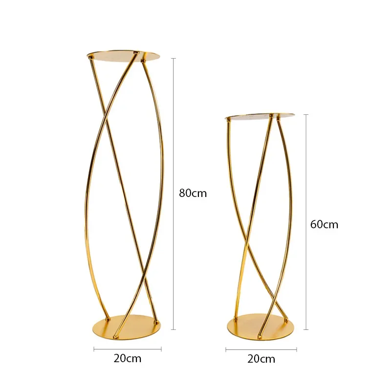 10 Stück Elegante Goldene Metall-Blumenständer als Hohe Tischdekoration für Hochzeitsfeier und Eventdekoration, Neues Design – Detail 2