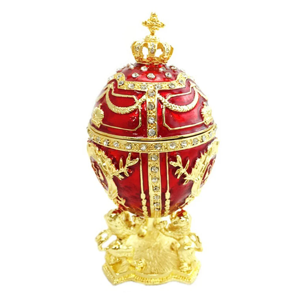 

Коробка со стразами, чехол в форме яйца для женщин, органайзер для хранения ювелирных изделий, декоративный держатель для колец, шкатулки для ювелирных изделий, коробка для колец с орнаментом