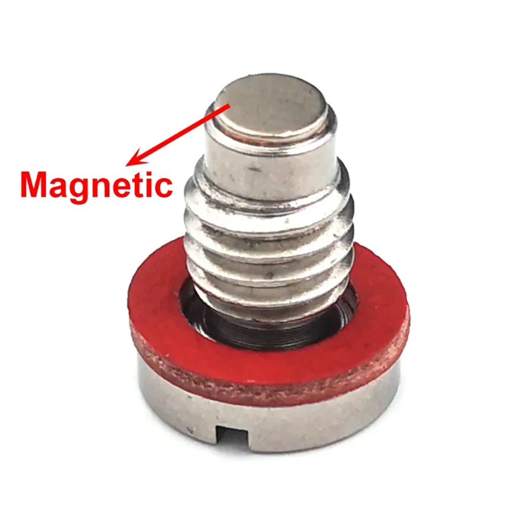 Magnetic Stainless Steel Plug Marine Screw With Red Seal Gasket For Yamaha Outboard Motor Engine Boat Parts 90340-08002