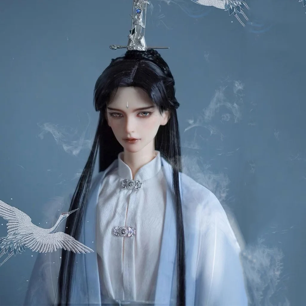 1/4 1/3 Scale BJD Doll Wigs Ancient Costume Chinese Hanfu Long Hair Samurai Wig For SD13 Girl SSDF ID72 Uncle Accessories A1940