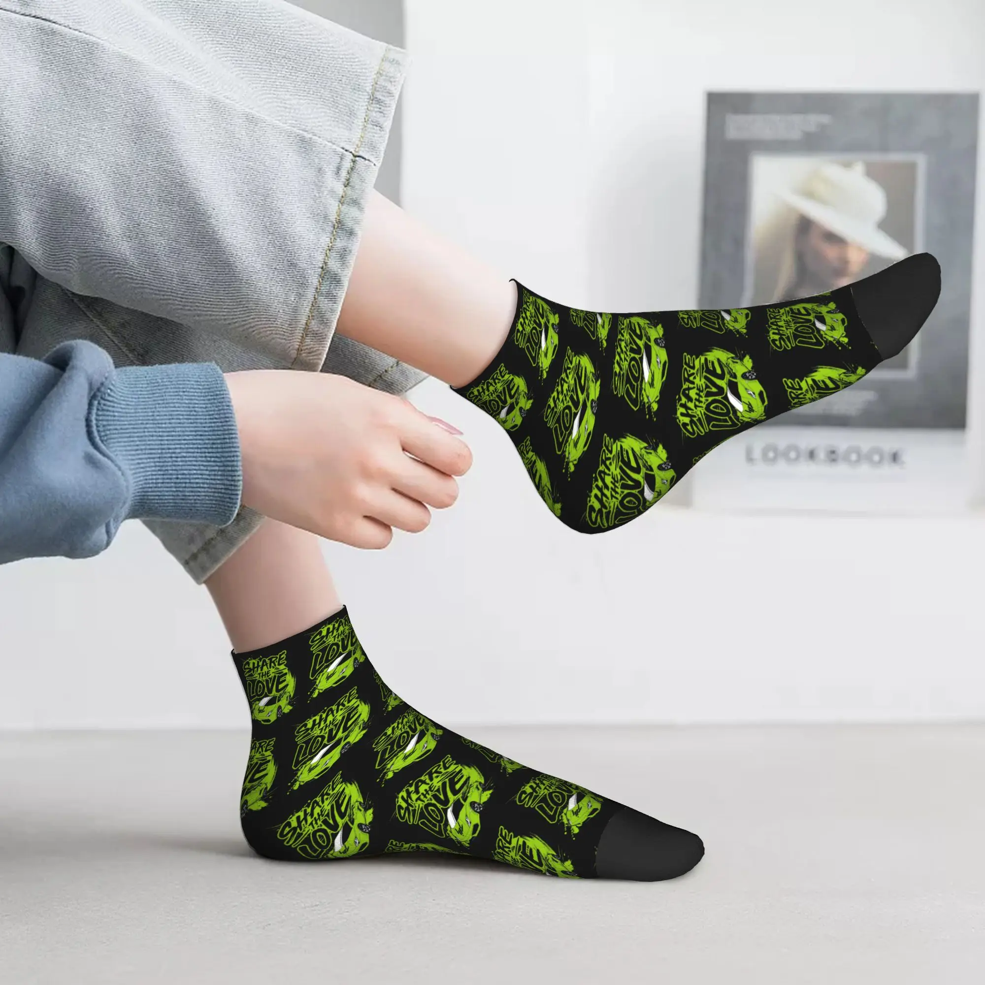 

Всесезонные молодежные носки «Поделиться с любовью» в стиле Харадзюку, супер мягкие спортивные носки средней длины, мягкие забавные чулки для мужчин и женщин, подарки