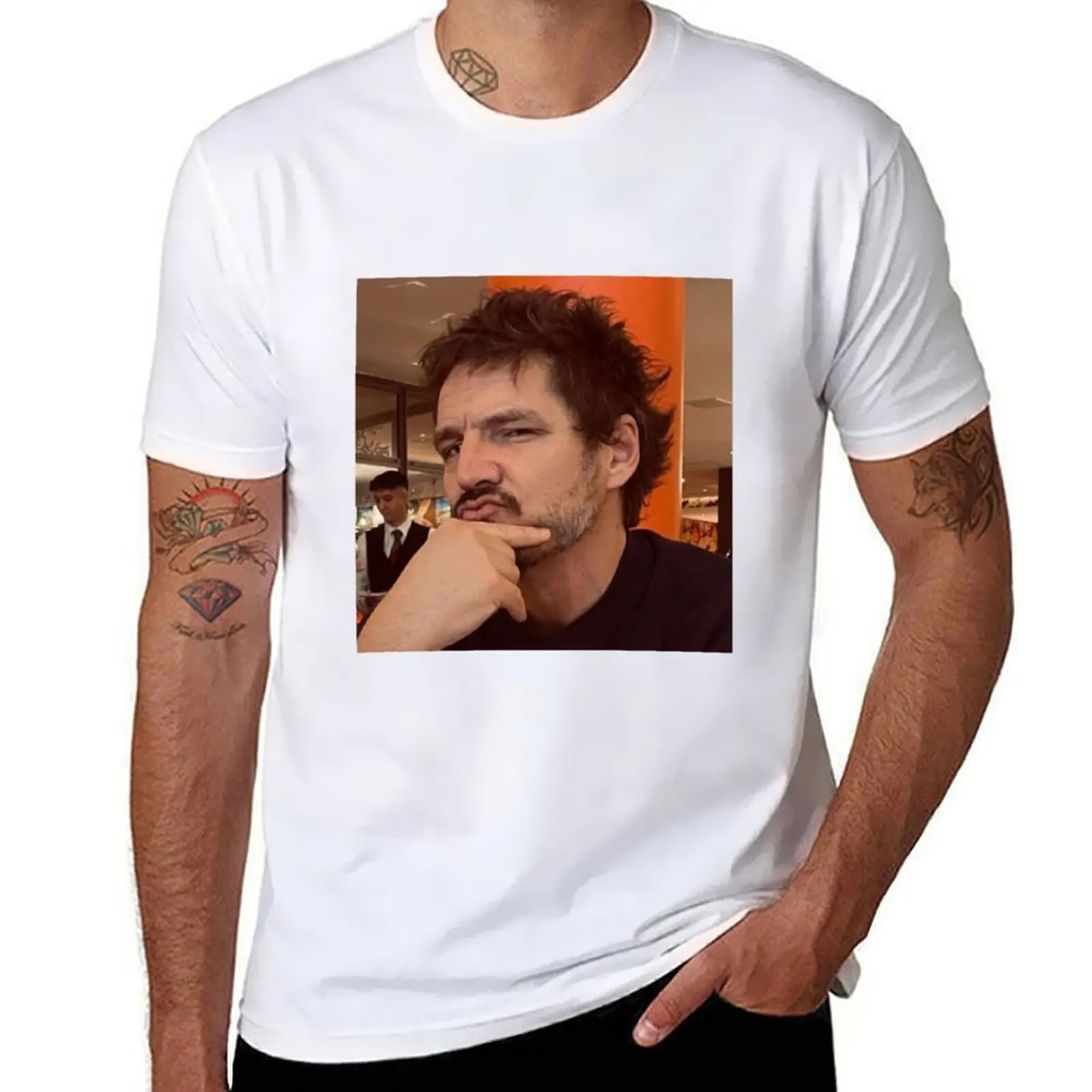

Pedro Pascal T-Shirt man t shirt heavy cotton funny t shirts cotton T-Shirt