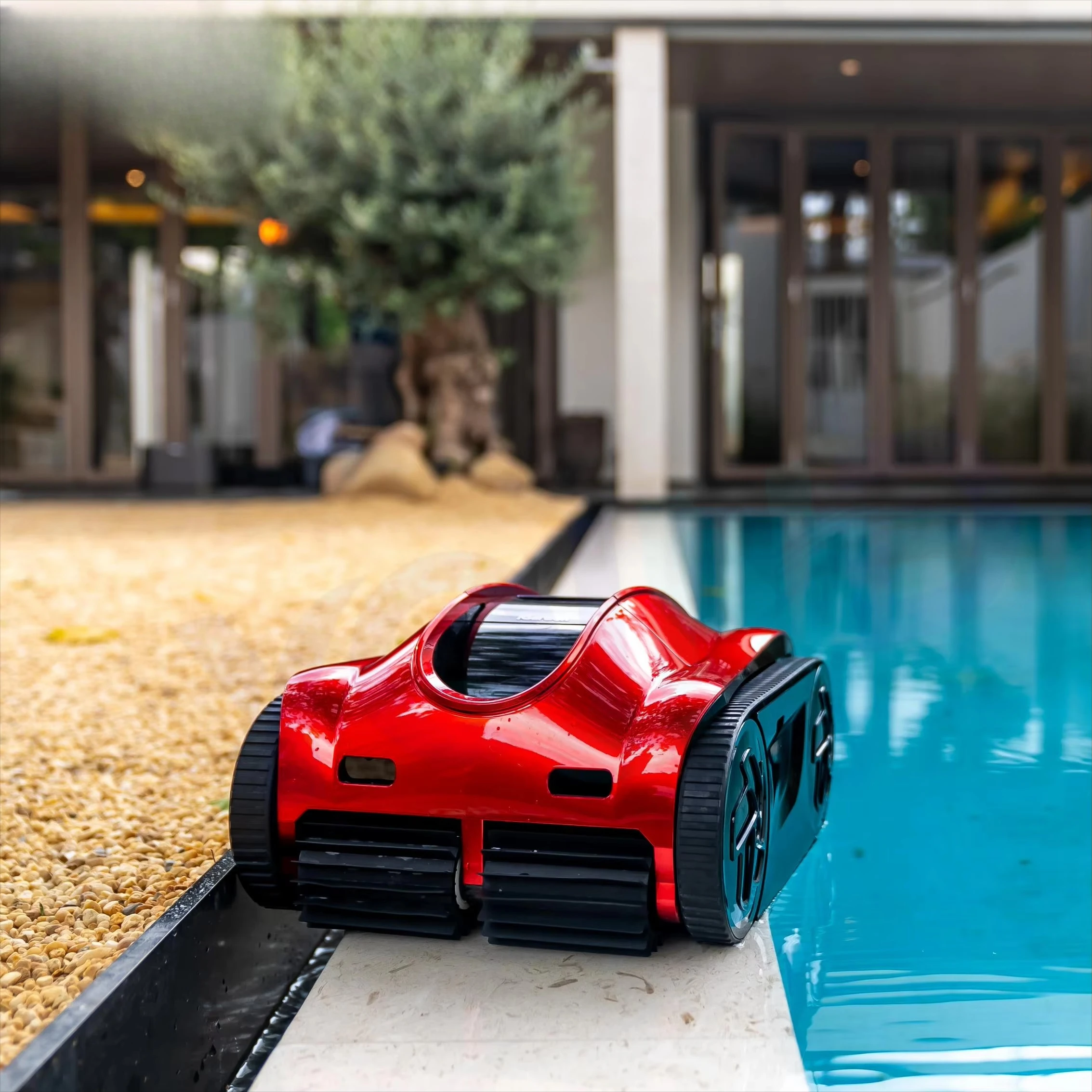 เครื่องดูดฝุ่นสระว่ายน้ำไฟฟ้าไร้สายแบบชาร์จได้ - หุ่นยนต์ทำความสะอาดสระว่ายน้ำอัตโนมัติไร้สายอัจฉริยะสำหรับการทำความสะอาดสระว่ายน้ำสาธารณะ