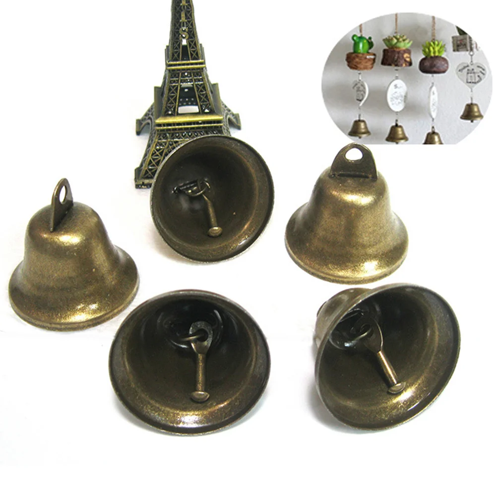 35pcs DIY Handmade Accessories 38mm Bronze Bell Copper Rattle Bell Party Decor Bell christmas decoration