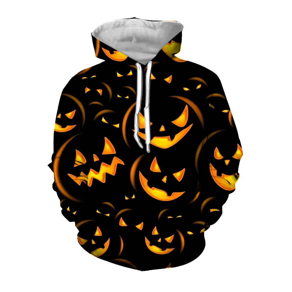 

Jumeast 3D Halloween Printed Oversized Pumpkin Graphic Hoodie Aesthetic Y2K Fashion Men Hoodies Goth Dark Academia Clothes Coats