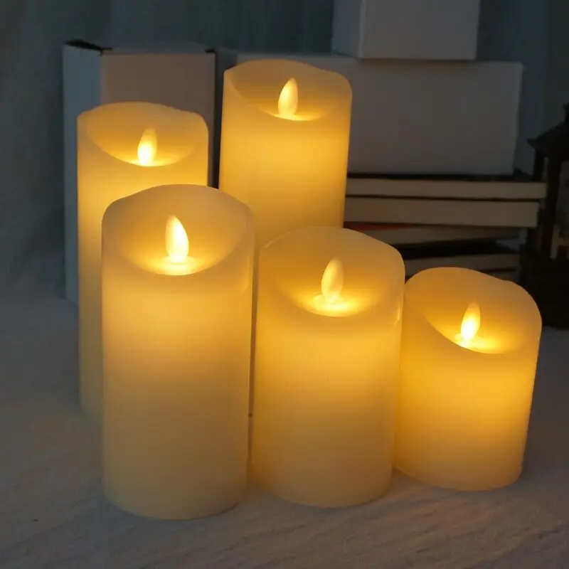 Remote or Not Remote USB Rechargeable Candle Light LED Flameless Smooth Flickering Candles Lamp Home Party Bar table Decoration