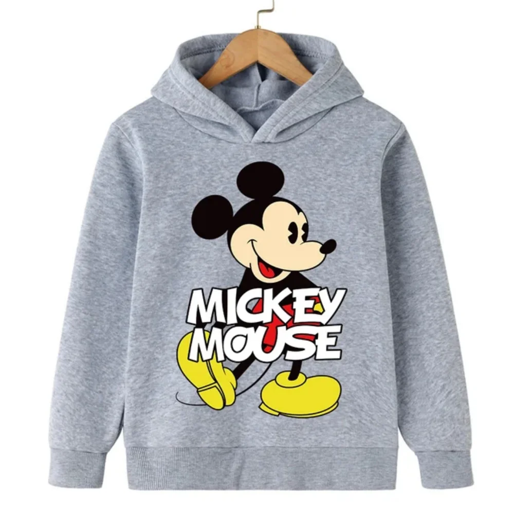 2025 Harajuku Mickey Kawaii Hoodies Boys Girls Sweatshirts Spring Long Sleeve Cartoon Large Size Couple Casual Wear Tops