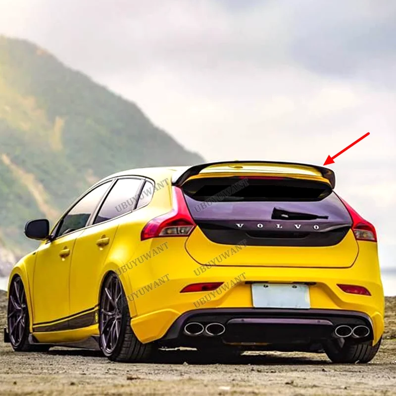 For Volvo V40 P80 2013-2019 Car Rear Trunk Lid Accessories Exterior Sticker Sport Tail Wing Fixed Wind Rear Spoiler