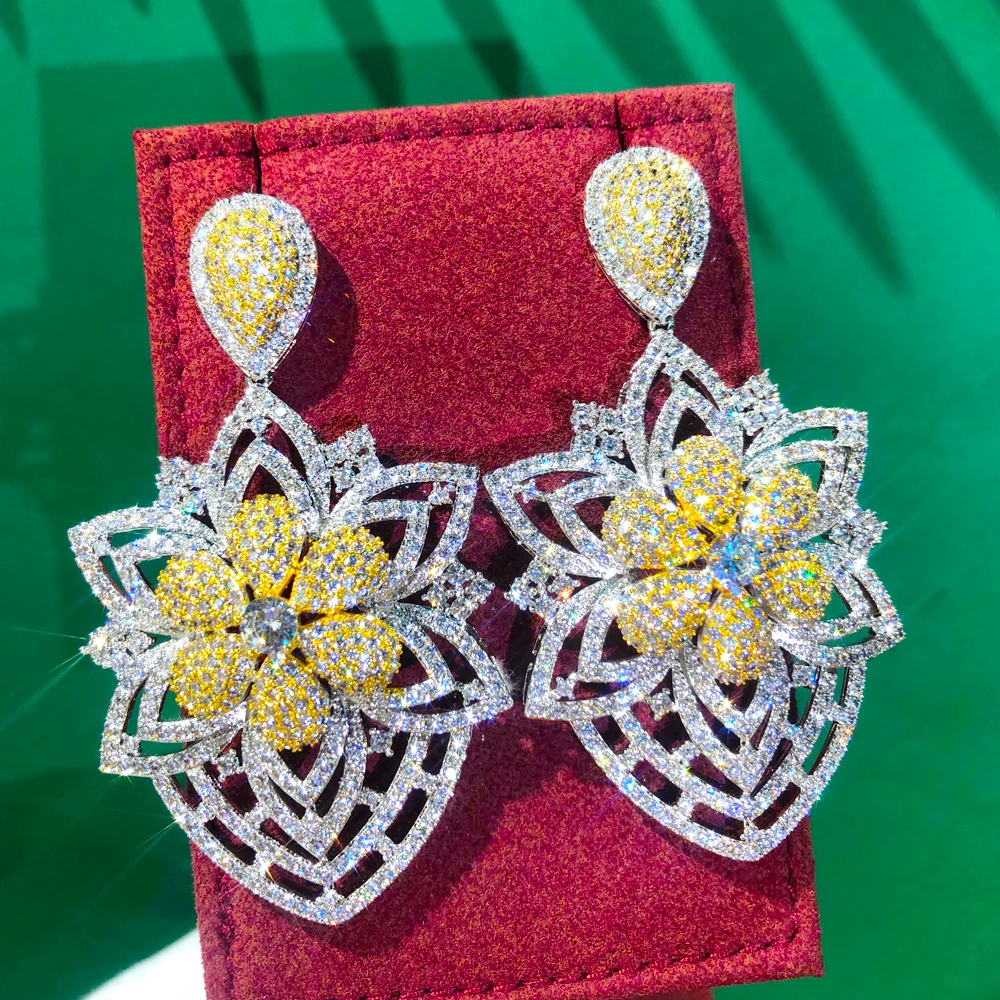

Missvikki Trendy Shiny Pendant Earrings For Women Wedding Party Luxury Shiny Earrings Jewelry Gift Fashion High Quality