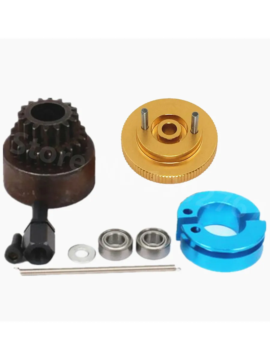 Flywheel Set 14T 16T&21T Clutch Bell Bearing 10*5*4mm For 1/10 RC Car Engine Parts HSP 02065 02107 02139 122273 102273 102006