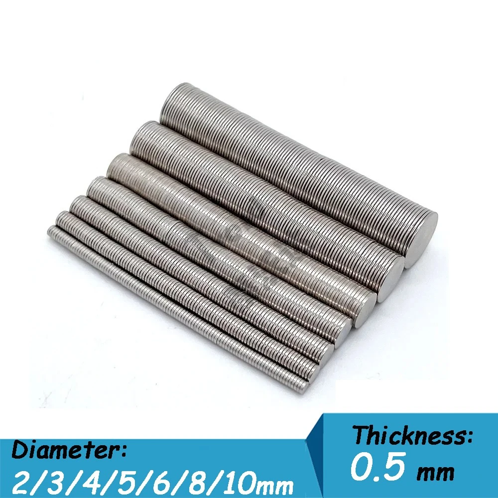

0.5 mm Circular Small Magnet Suitable For Refrigerators Offices DIY 2x0.5mm 3x0.5mm 4x0.5mm 5x0.5mm 6x0.5mm 8x0.5mm 10x0.5mm