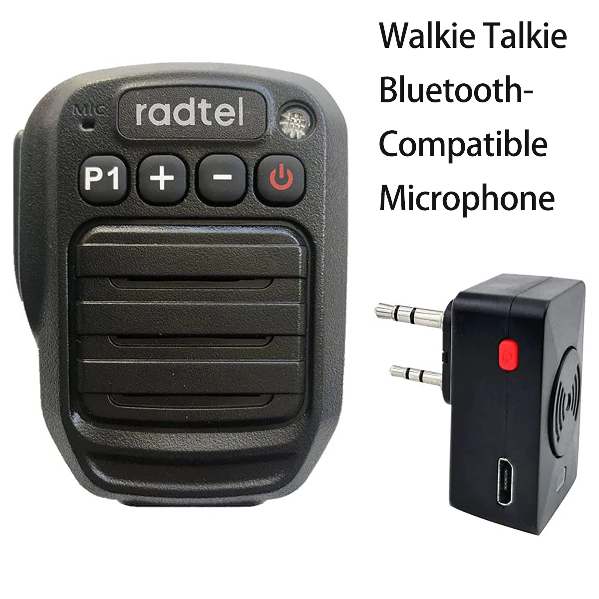 

Two Way Radio Wireless Bluetooth -Compatible Speaker Mic, Shoulder Microphone for Radtel RT-490 RT-830 RT-890 RT-470 RT-470X