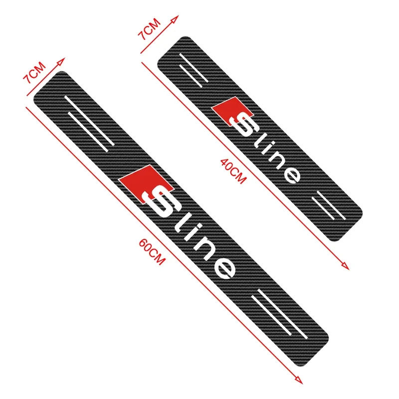 Carbon Fiber Car Door Plate Threshold Protector Sticker For Audi S line A6 A4 TT Q3 Q5 Q7 A5 A7 S3 S4 S5 S6 S8 RS3 RS4 RS5 RS6