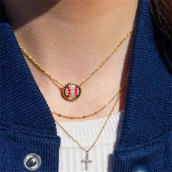 European and American Football Necklace Women's Instagram Hot Selling New Product Basketball Baseball Personalized Sports Style