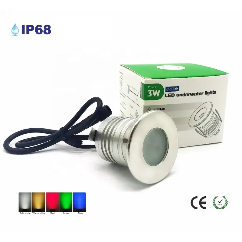 12V LED Light for Swimming Pool Underwater Submersible Lamp Waterproof RGB Color Changing Decorative Lighting for Garden Pond
