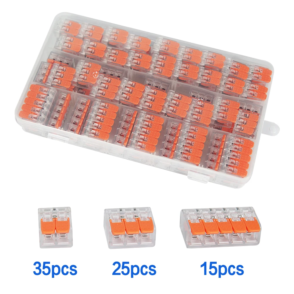 75Pcs Orange Quick Plug-In Terminals Universal Type Wire Connectors 250V/32A Electrical Equipment Connectors